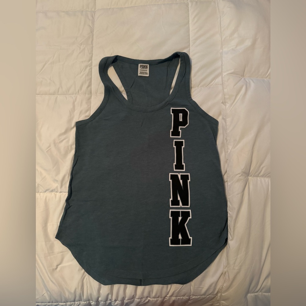 PINK Victoria's Secret Gray Sleeveless Tank Top